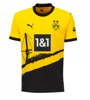 Lacne Muži Futbalové dres Borussia Dortmund 2023-24 Krátky Rukáv - Domáci